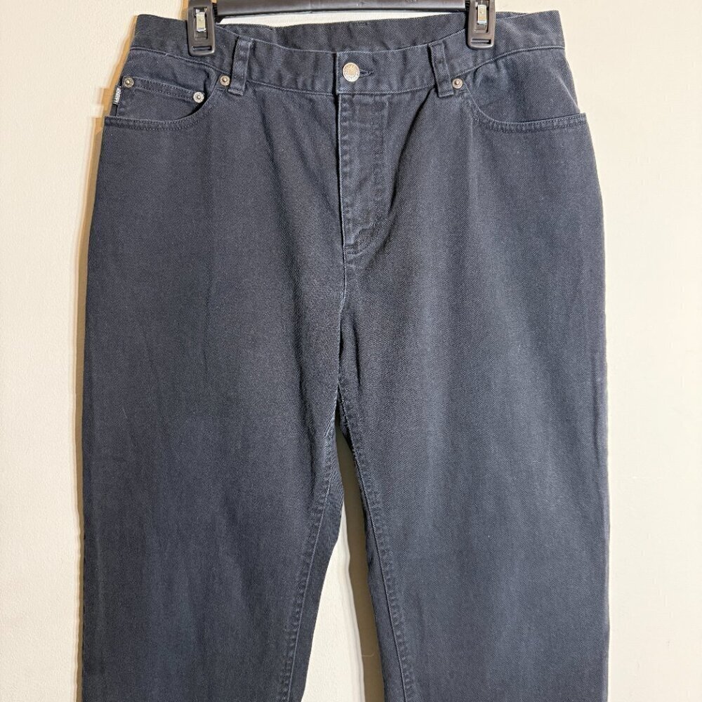 NWOT Lauren Jeans Co. Ralph Lauren Straight Leg Denim Jeans Women's 14 Black - Picture 5 of 13